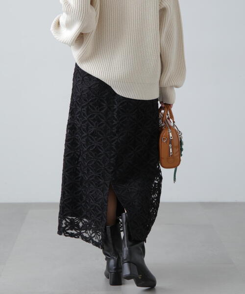 FREE'S MART(フリーズマート)の「◆チュールフラワーシアーナロースカート(スカート・レディース・ブラック/ホワイト・SMALL/MEDIUM)」の6枚目の写真