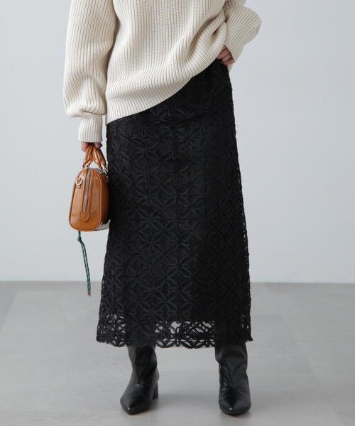 FREE'S MART(フリーズマート)の「◆チュールフラワーシアーナロースカート(スカート・レディース・ブラック/ホワイト・SMALL/MEDIUM)」の7枚目の写真