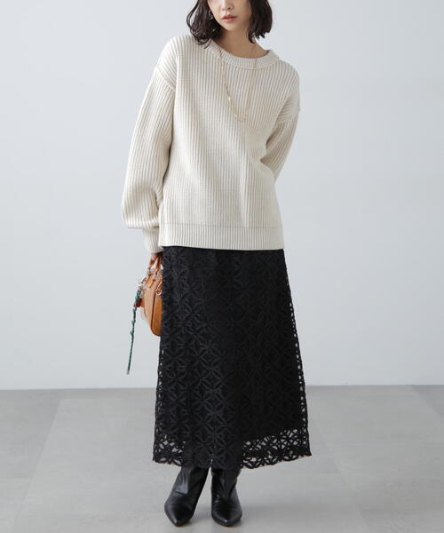 FREE'S MART(フリーズマート)の「◆チュールフラワーシアーナロースカート(スカート・レディース・ブラック/ホワイト・SMALL/MEDIUM)」の9枚目の写真