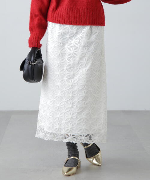 FREE'S MART(フリーズマート)の「◆チュールフラワーシアーナロースカート(スカート・レディース・ブラック/ホワイト・SMALL/MEDIUM)」の14枚目の写真