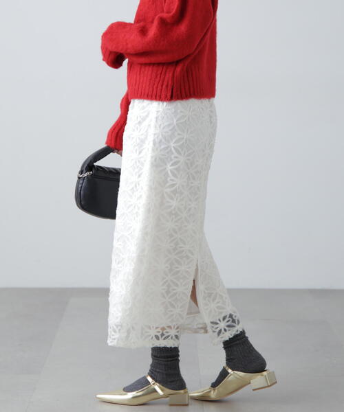 FREE'S MART(フリーズマート)の「◆チュールフラワーシアーナロースカート(スカート・レディース・ブラック/ホワイト・SMALL/MEDIUM)」の15枚目の写真