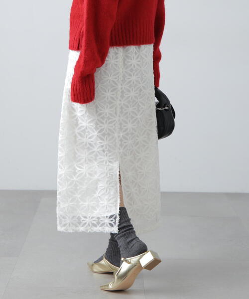 FREE'S MART(フリーズマート)の「◆チュールフラワーシアーナロースカート(スカート・レディース・ブラック/ホワイト・SMALL/MEDIUM)」の16枚目の写真