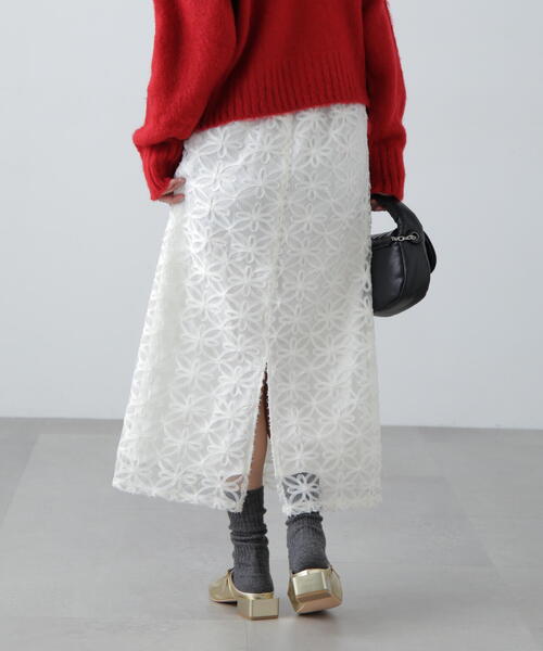 FREE'S MART(フリーズマート)の「◆チュールフラワーシアーナロースカート(スカート・レディース・ブラック/ホワイト・SMALL/MEDIUM)」の17枚目の写真