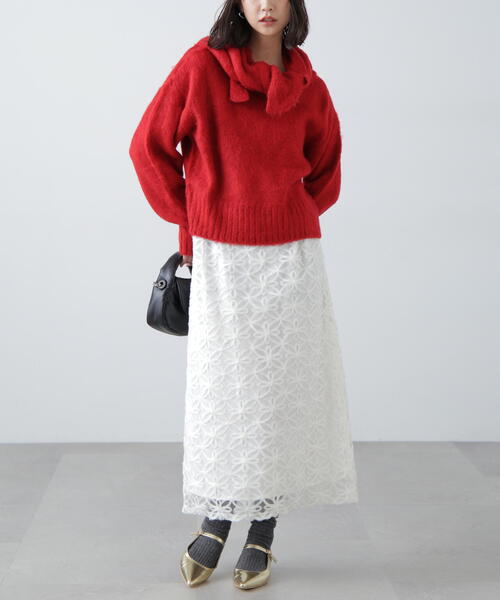 FREE'S MART(フリーズマート)の「◆チュールフラワーシアーナロースカート(スカート・レディース・ブラック/ホワイト・SMALL/MEDIUM)」の18枚目の写真