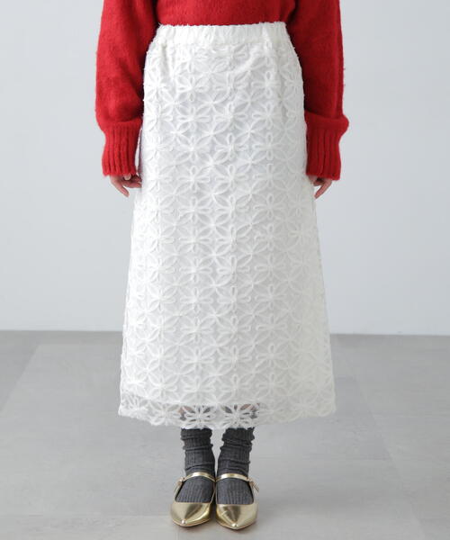 FREE'S MART(フリーズマート)の「◆チュールフラワーシアーナロースカート(スカート・レディース・ブラック/ホワイト・SMALL/MEDIUM)」の21枚目の写真