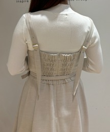 アプワイザーリッシェ　24AW ベルト付べアジャンスカ　グレー ストライプ Apuweiser-riche（アプワイザーリッシェ）の「ベルト付ベア