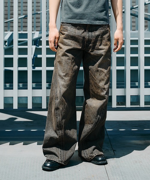 NVRFRGT - 【残りわずか】3D Twisted Wide Leg Jeans | ACRMTSM