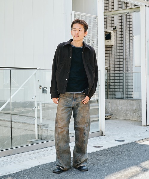 パンツ GK14NVRFRGT 3D TWISTED WIDE LEG JEANS NVRFRGT - 【25AW】3D ツイステッド ワイド レッグ ジーンズ