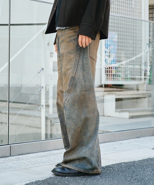 パンツ GK14NVRFRGT 3D TWISTED WIDE LEG JEANS 3D TWISTED WIDE LEG JEANS（デニムパンツ）｜NVRFRGT（ネヴァー