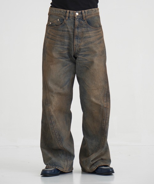 3D TWISTED WIDE LEG JEANS（デニムパンツ）｜NVRFRGT（ネヴァー