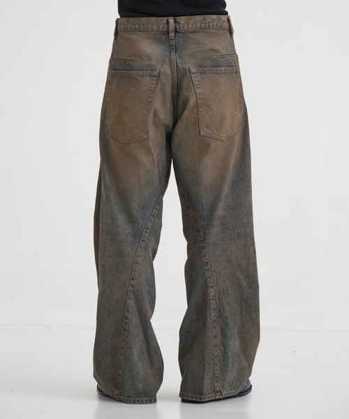 パンツ NVRFRGT 3D twisted wide leg jeans size2 3D TWISTED WIDE LEG JEANS（デニムパンツ）｜NVRFRGT（ネヴァー
