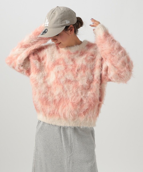 BAYFLOW（ベイフロー）の「ジャガードロングヘアーニットプルオーバー（ニット/セーター・レディース・アイボリー/ブラウン/グレー・FREE）」の3枚目の写真