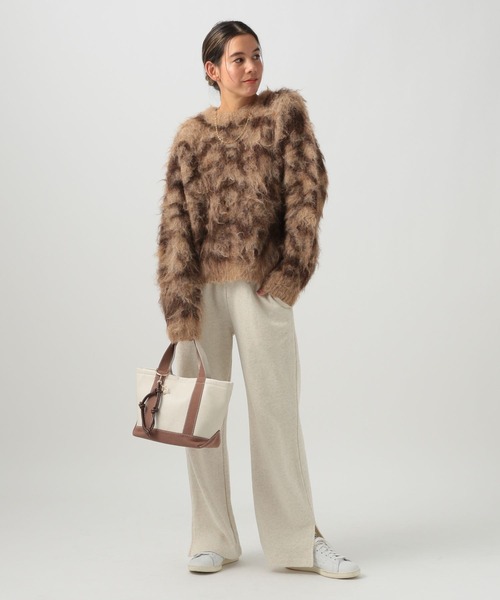 BAYFLOW（ベイフロー）の「ジャガードロングヘアーニットプルオーバー（ニット/セーター・レディース・アイボリー/ブラウン/グレー・FREE）」の20枚目の写真