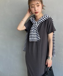 nenom（ネノム）の「[nenom/ネノム] 低身長も着られる 2WAYスリットリブワンピース（ワンピース）」
