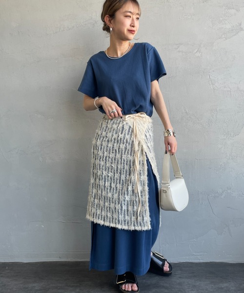 nenom（ネノム）の「[nenom/ネノム] 低身長も着られる 2WAYスリットリブワンピース（ワンピース・レディース・ブラック/グレー/チャコールグレー/ブルー・F）」の4枚目の写真