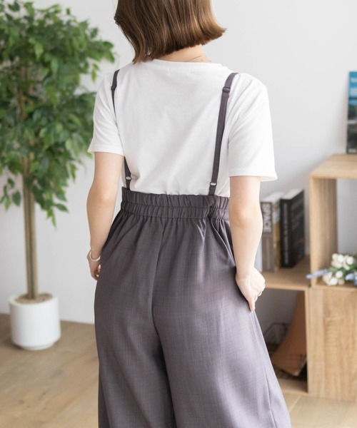 NAVY(ネイビー)の「nAvy 杢麻ライクサロペットアンサンブル(サロペット/オーバーオール・レディース・ブラック/ダークグレー/ブルー系・M/L)」の7枚目の写真
