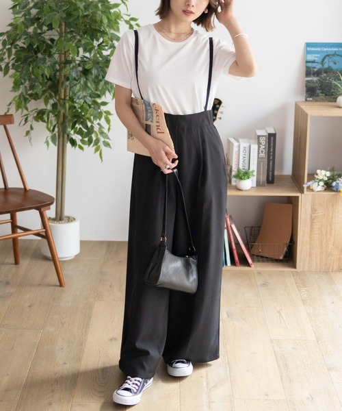 NAVY(ネイビー)の「nAvy 杢麻ライクサロペットアンサンブル(サロペット/オーバーオール・レディース・ブラック/ダークグレー/ブルー系・M/L)」の10枚目の写真