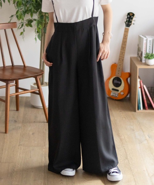 NAVY(ネイビー)の「nAvy 杢麻ライクサロペットアンサンブル(サロペット/オーバーオール・レディース・ブラック/ダークグレー/ブルー系・M/L)」の16枚目の写真