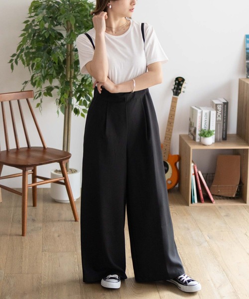 NAVY(ネイビー)の「nAvy 杢麻ライクサロペットアンサンブル(サロペット/オーバーオール・レディース・ブラック/ダークグレー/ブルー系・M/L)」の11枚目の写真
