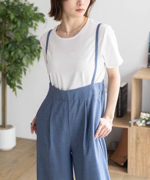 NAVY(ネイビー)の「nAvy 杢麻ライクサロペットアンサンブル(サロペット/オーバーオール・レディース・ブラック/ダークグレー/ブルー系・M/L)」の18枚目の写真
