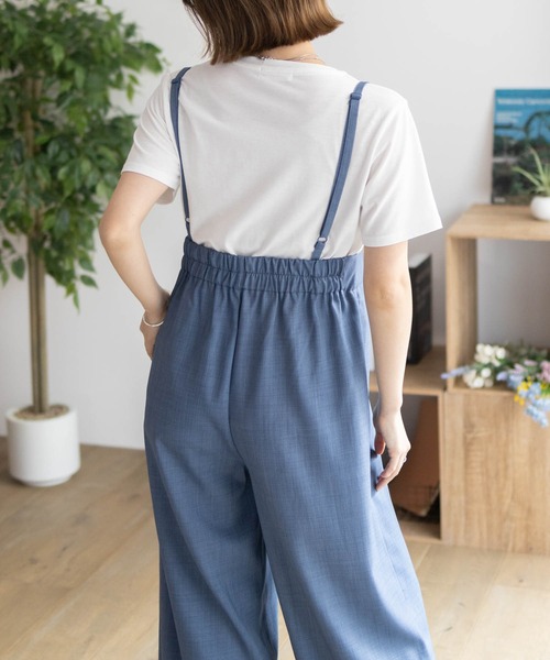 NAVY(ネイビー)の「nAvy 杢麻ライクサロペットアンサンブル(サロペット/オーバーオール・レディース・ブラック/ダークグレー/ブルー系・M/L)」の21枚目の写真