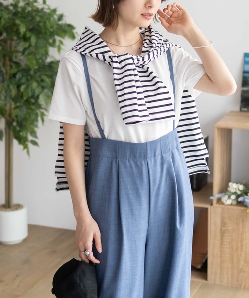 NAVY(ネイビー)の「nAvy 杢麻ライクサロペットアンサンブル(サロペット/オーバーオール・レディース・ブラック/ダークグレー/ブルー系・M/L)」の20枚目の写真