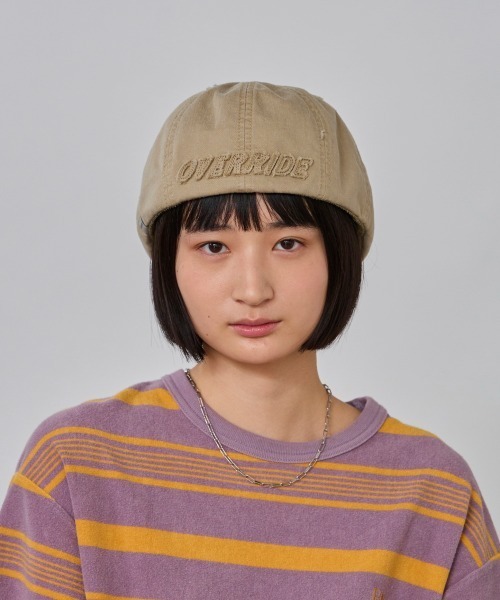 OVERRIDE（オーバーライド）の「OVERRIDE  OGC WASH DAMAGE HUNTING SG / オーバーライド（ハンチング/ベレー帽・レディース・ライトブルー/ブラック/ライトベージュ・58cm）」の12枚目の写真