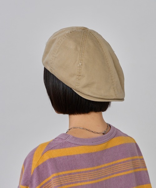 OVERRIDE（オーバーライド）の「OVERRIDE  OGC WASH DAMAGE HUNTING SG / オーバーライド（ハンチング/ベレー帽・レディース・ライトブルー/ブラック/ライトベージュ・58cm）」の10枚目の写真
