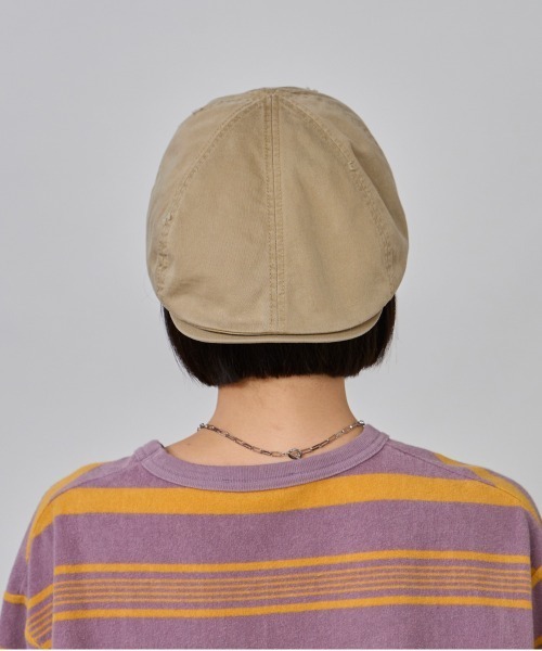 OVERRIDE（オーバーライド）の「OVERRIDE  OGC WASH DAMAGE HUNTING SG / オーバーライド（ハンチング/ベレー帽・レディース・ライトブルー/ブラック/ライトベージュ・58cm）」の9枚目の写真