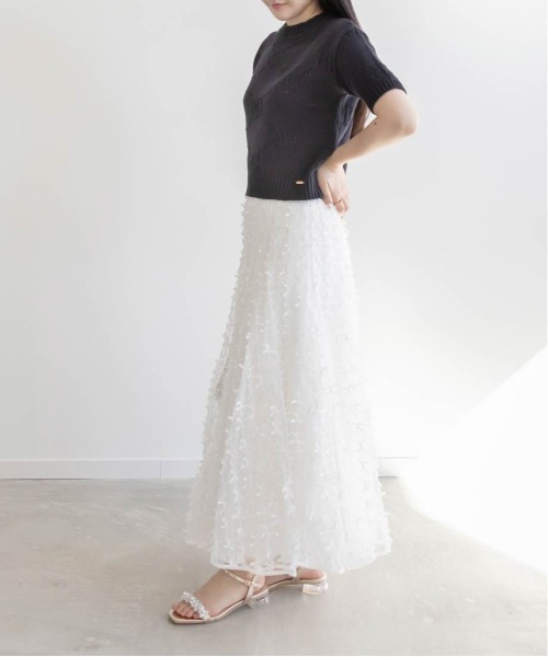 RANDA（ランダ）の「モノグラムニットトップス（ニット/セーター・レディース・アイボリー/ネイビー/グレー・FREE）」の11枚目の写真