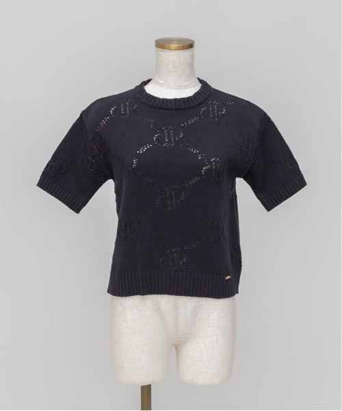 RANDA（ランダ）の「モノグラムニットトップス（ニット/セーター・レディース・アイボリー/ネイビー/グレー・FREE）」の20枚目の写真