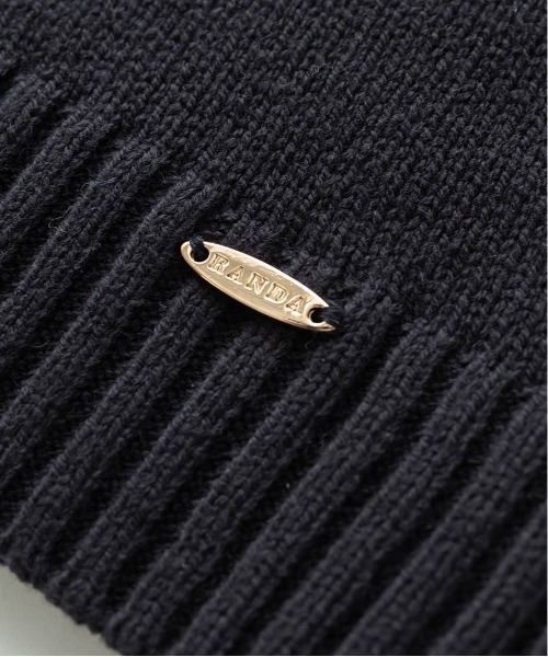 RANDA（ランダ）の「モノグラムニットトップス（ニット/セーター・レディース・アイボリー/ネイビー/グレー・FREE）」の5枚目の写真