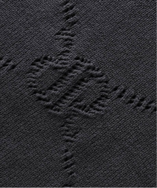 RANDA（ランダ）の「モノグラムニットトップス（ニット/セーター・レディース・アイボリー/ネイビー/グレー・FREE）」の6枚目の写真