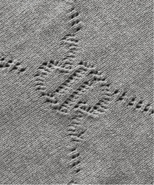 RANDA（ランダ）の「モノグラムニットトップス（ニット/セーター・レディース・アイボリー/ネイビー/グレー・FREE）」の7枚目の写真