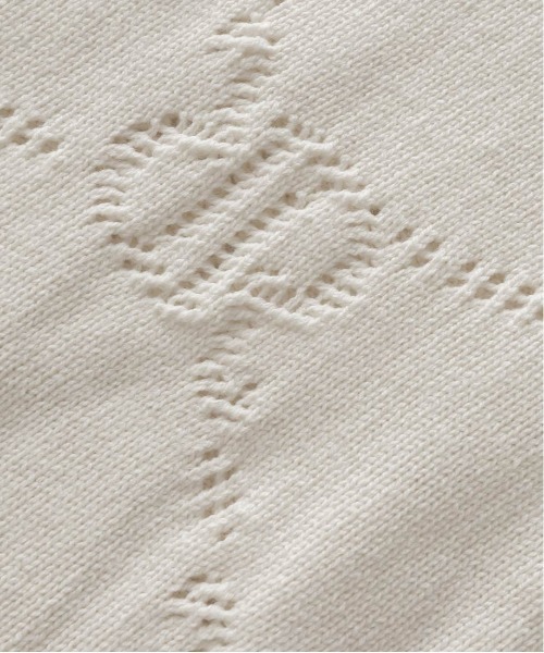 RANDA（ランダ）の「モノグラムニットトップス（ニット/セーター・レディース・アイボリー/ネイビー/グレー・FREE）」の8枚目の写真
