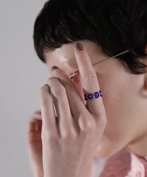 ROSE BUD | (8degrees)カラービーズフラワーリング(リング)