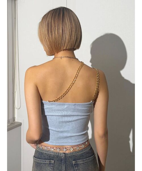 EVRIS（エヴリス）の「ダブルチェーンワンショルトップス（キャミソール・レディース・ブラック/ブルー/グレー・FREE）」の12枚目の写真