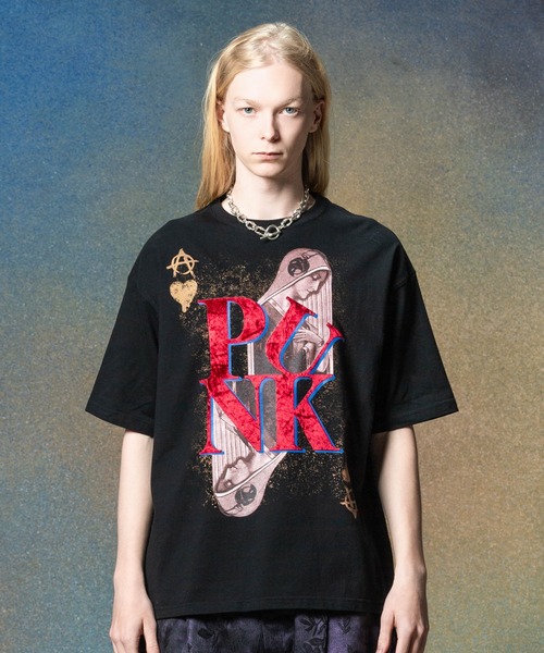 glamb(グラム)の「Punk Prayer T-Shirt / パンクプレイヤーTシャツ(Tシャツ/カットソー・メンズ・ホワイト/ブラック・S/M/L)」の2枚目の写真
