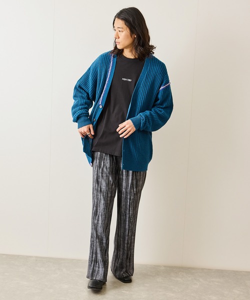 JUNRED(ジュンレッド)の「カラーステッチルーズカーディガン(カーディガン/ボレロ・メンズ・ブルー系その他4/ライトグレー/ブラック・S/L/M)」の16枚目の写真