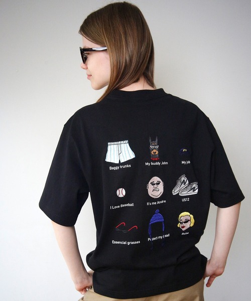 HUMAROUS(ヒューマラス)の「HUMAROUS Andre's day Tee(Tシャツ/カットソー・レディース・杢グレー/オフホワイト/ブラック/ブルー・MEDIUM/X-LARGE/LARGE)」の1枚目の写真