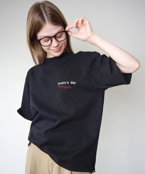 HUMAROUS(ヒューマラス)の「HUMAROUS Andre's day Tee(Tシャツ/カットソー・レディース・杢グレー/オフホワイト/ブラック/ブルー・MEDIUM/X-LARGE/LARGE)」の7枚目の写真