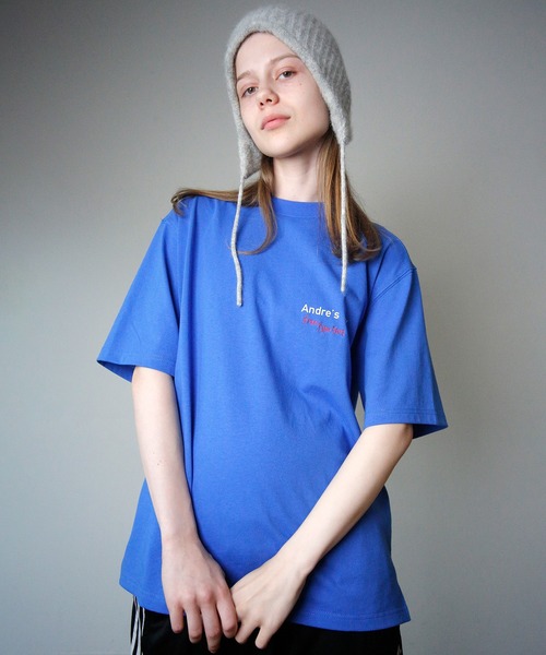 HUMAROUS(ヒューマラス)の「HUMAROUS Andre's day Tee(Tシャツ/カットソー・レディース・杢グレー/オフホワイト/ブラック/ブルー・MEDIUM/X-LARGE/LARGE)」の5枚目の写真