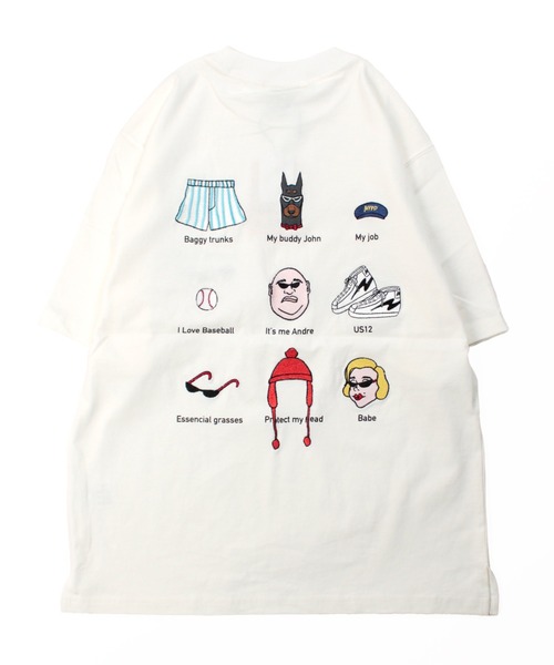 HUMAROUS(ヒューマラス)の「HUMAROUS Andre's day Tee(Tシャツ/カットソー・レディース・杢グレー/オフホワイト/ブラック/ブルー・MEDIUM/X-LARGE/LARGE)」の17枚目の写真