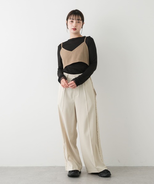 SENSE OF PLACE by URBAN RESEARCH(センスオブプレイスバイアーバンリサーチ)の「バックリボンビスチェ(その他トップス・レディース・ベージュ/ブラック・ONE)」の10枚目の写真