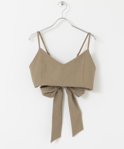 SENSE OF PLACE by URBAN RESEARCH(センスオブプレイスバイアーバンリサーチ)の「バックリボンビスチェ(その他トップス・レディース・ベージュ/ブラック・ONE)」の14枚目の写真