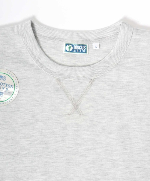 DISCUS（ディスカス）の「2026SS DISCUS/ディスカス オーバーサイズ USAコットン ワッペンロゴ刺繍 半袖 Tスウェット レディース メンズ トレーナー（Tシャツ/カットソー・レディース・オフホワイト/アッシュグレー/ブラック/ベージュ/ネイビー/ピンク/グリーン/ブルー/スミクロ・M/L/LL）」の22枚目の写真
