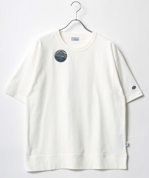 DISCUS（ディスカス）の「2026SS DISCUS/ディスカス オーバーサイズ USAコットン ワッペンロゴ刺繍 半袖 Tスウェット レディース メンズ トレーナー（Tシャツ/カットソー・レディース・オフホワイト/アッシュグレー/ブラック/ベージュ/ネイビー/ピンク/グリーン/ブルー/スミクロ・M/L/LL）」の10枚目の写真