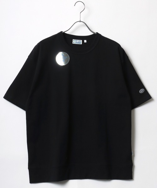 DISCUS（ディスカス）の「2026SS DISCUS/ディスカス オーバーサイズ USAコットン ワッペンロゴ刺繍 半袖 Tスウェット レディース メンズ トレーナー（Tシャツ/カットソー・レディース・オフホワイト/アッシュグレー/ブラック/ベージュ/ネイビー/ピンク/グリーン/ブルー/スミクロ・M/L/LL）」の12枚目の写真