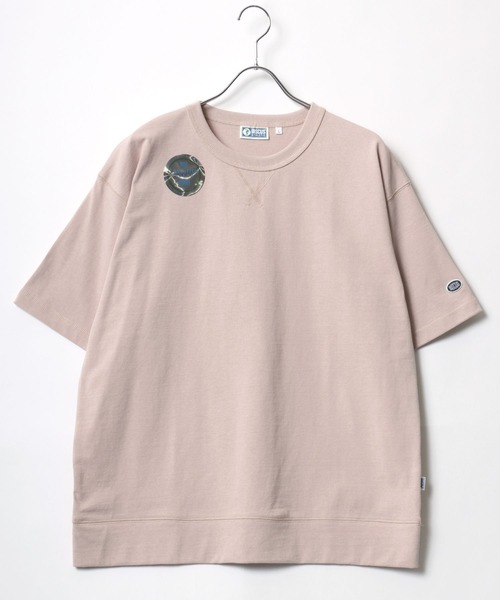 DISCUS（ディスカス）の「2026SS DISCUS/ディスカス オーバーサイズ USAコットン ワッペンロゴ刺繍 半袖 Tスウェット レディース メンズ トレーナー（Tシャツ/カットソー・レディース・オフホワイト/アッシュグレー/ブラック/ベージュ/ネイビー/ピンク/グリーン/ブルー/スミクロ・M/L/LL）」の16枚目の写真