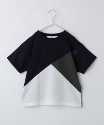 THE SHOP TK （ザ ショップ ティーケー ）の「【110－160】斜め切替配色Tシャツ/洗濯機OK（Tシャツ/カットソー・キッズ）」